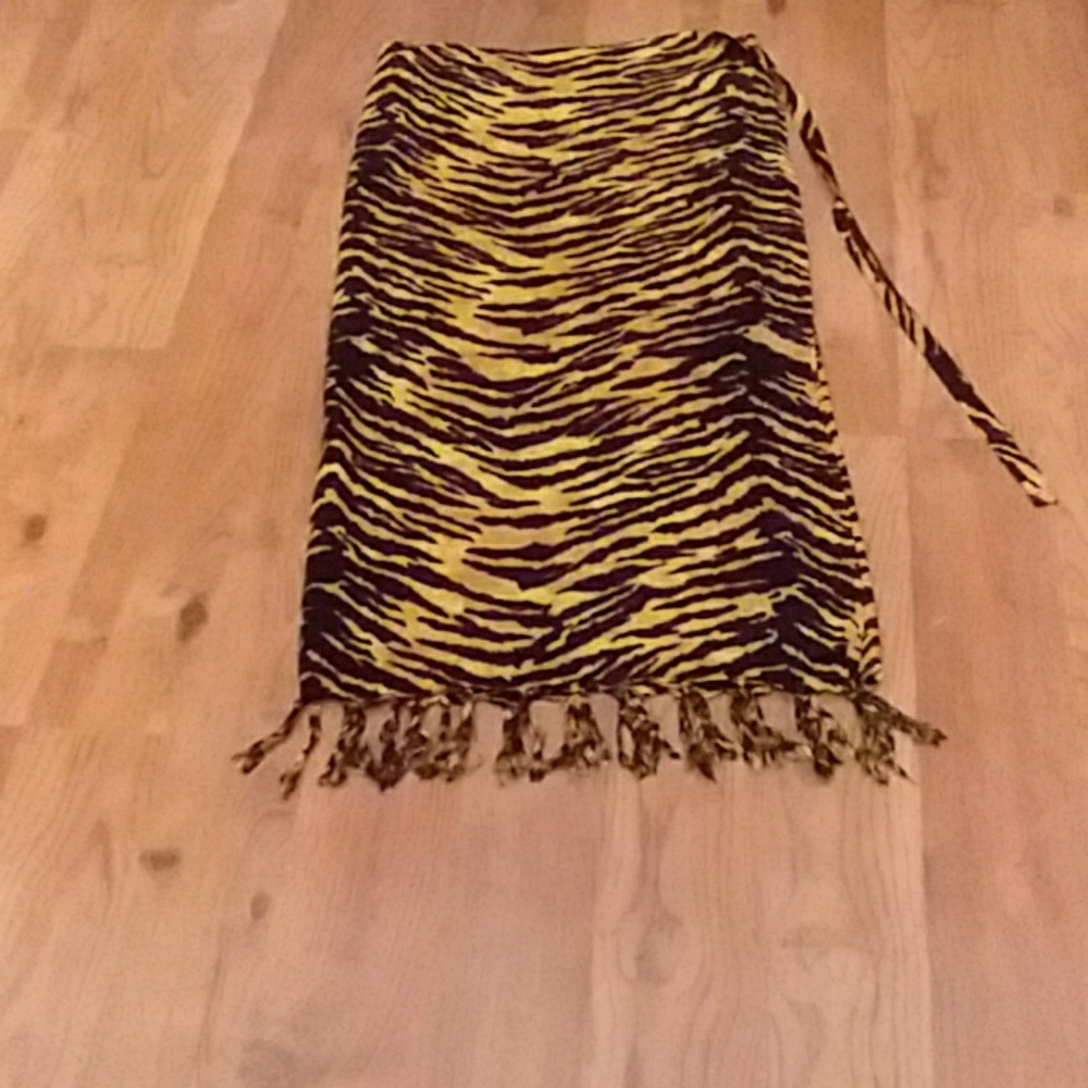 Tiger Print Wrap Around Scarf